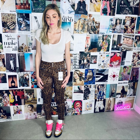 Zara Mid-Rise Skinny Leopard Pants - Picture 4 of 11